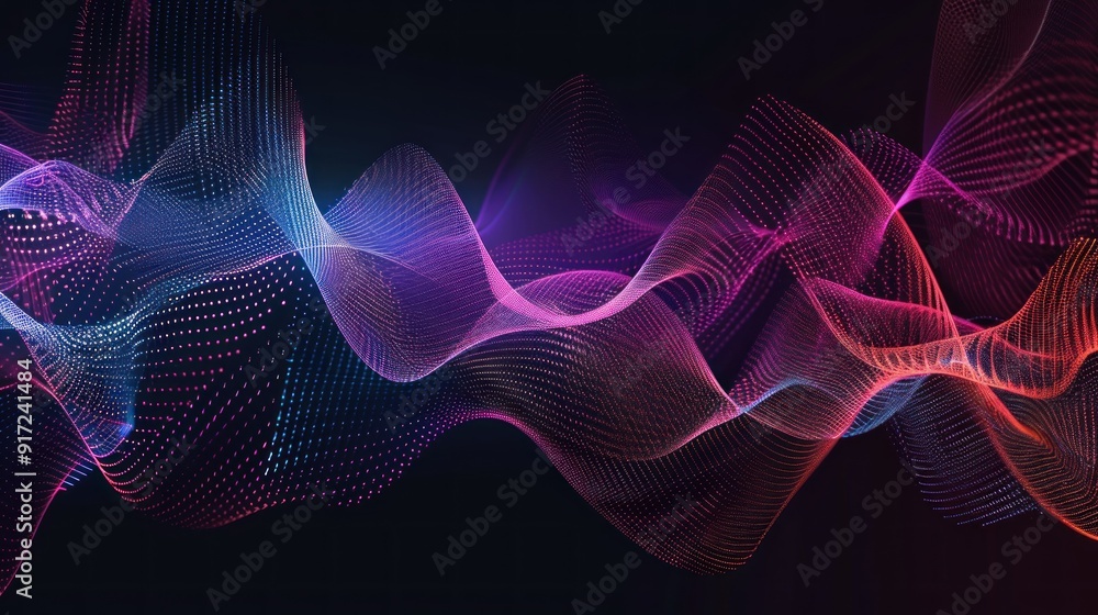 Abstract Wavy Pattern with Pink and Blue Tones Abstract Wavy Pattern with Pink and Blue Tones