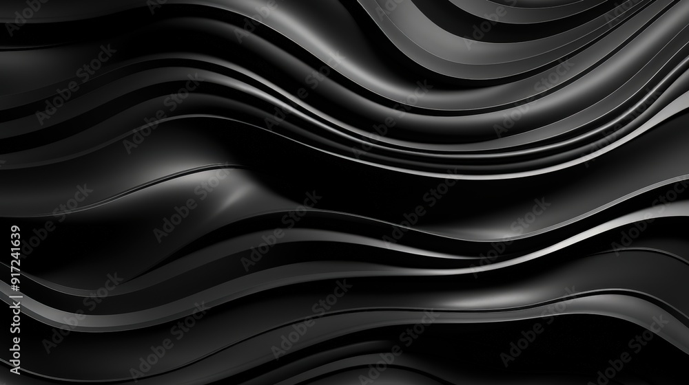 Abstract Black and White Wavy Background Abstract Black and White Wavy Background