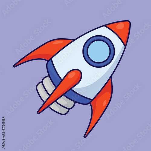 plastic rocket toy vector icon. toy rocket icon. toy space rocket shuttle