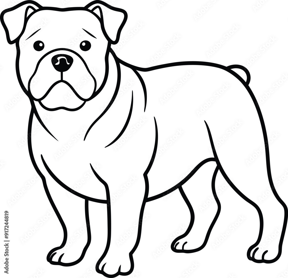 Dog coloring page design line art template Dog coloring page design line art template