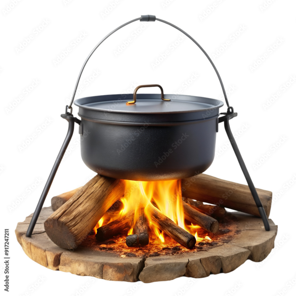 Wooden campfire flame Wooden campfire flame