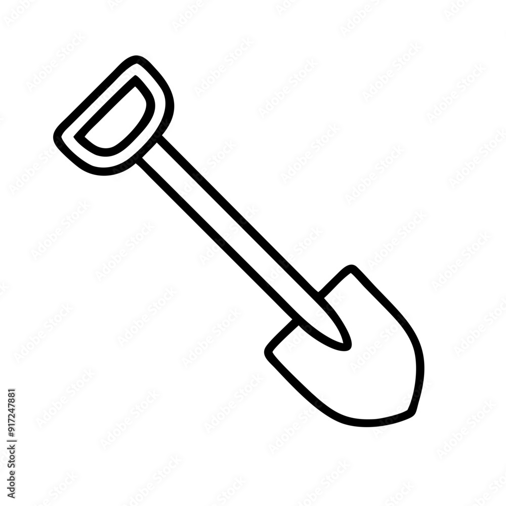 Shovel icon, construction tools concept, minimalistic style Shovel icon, construction tools concept, minimalistic style