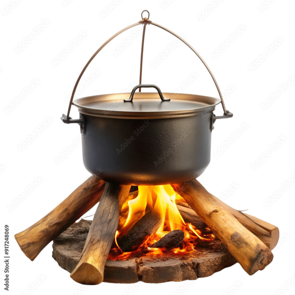 Wooden campfire flame Wooden campfire flame
