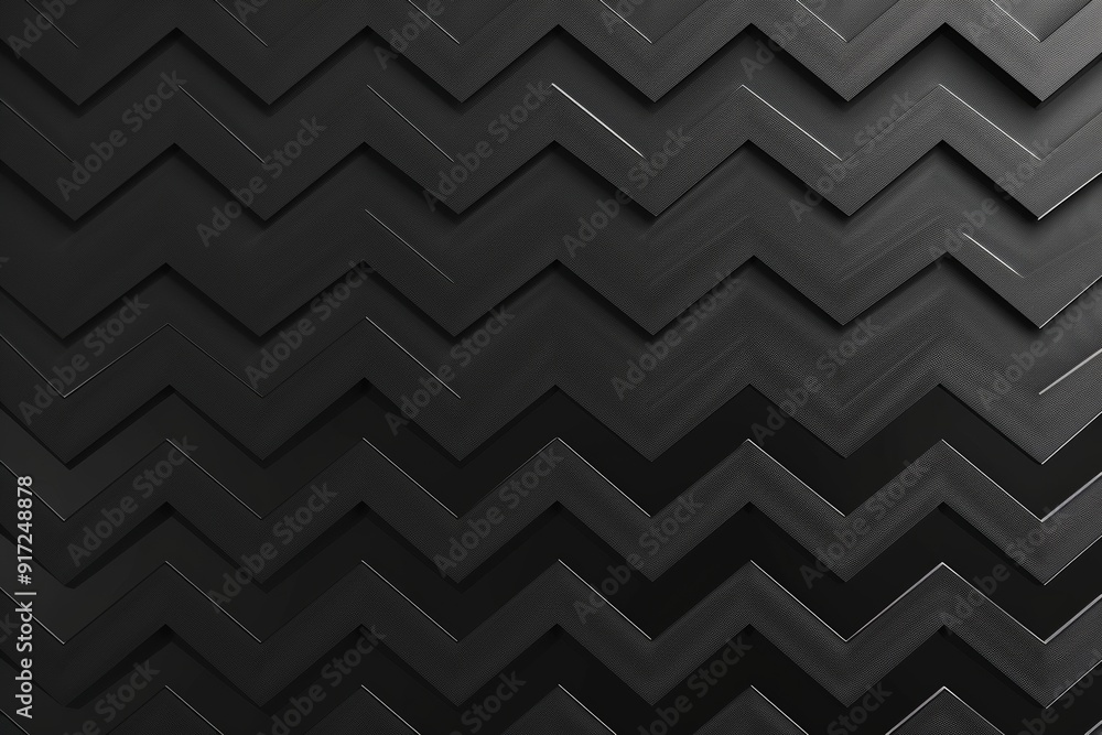 Black chevron pattern background with shadow effect Black chevron pattern background with shadow effect
