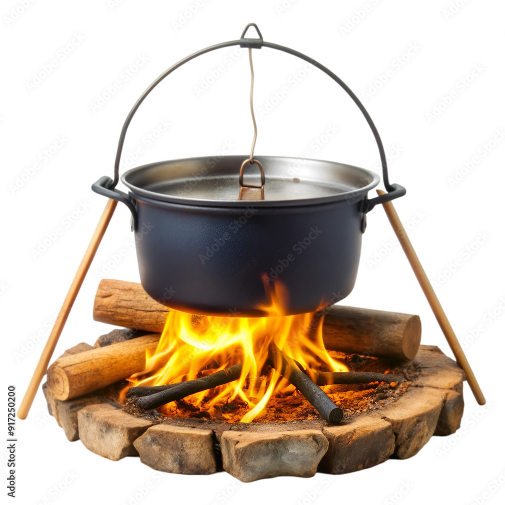Wooden campfire flame Wooden campfire flame