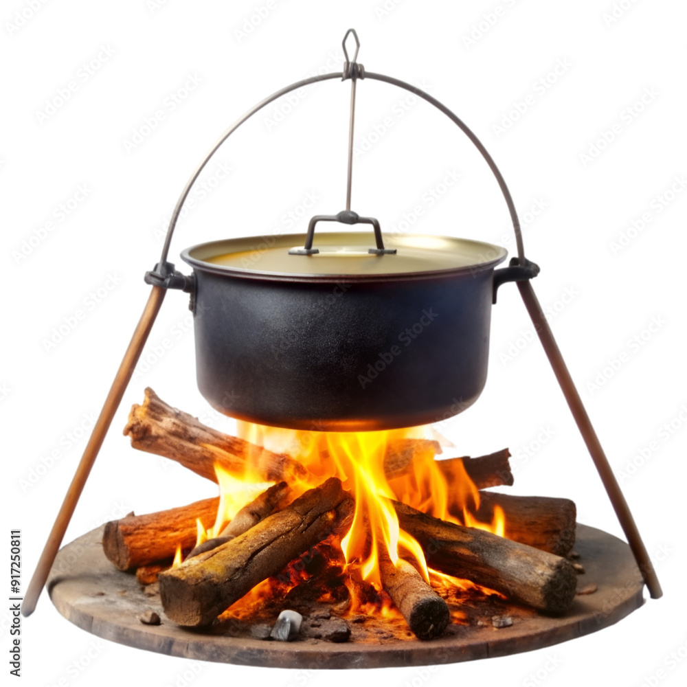 Wooden campfire flame Wooden campfire flame