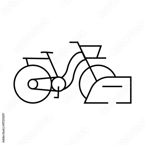 bicycle parking line icon vector. bicycle parking sign. isolated contour symbol black illustration