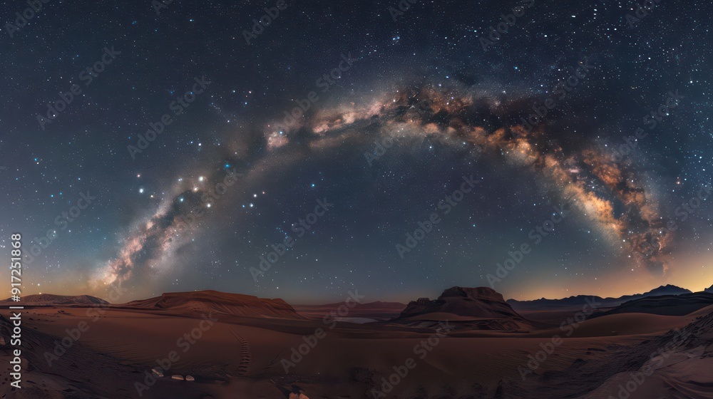 Milky Way Over Desert Landscape