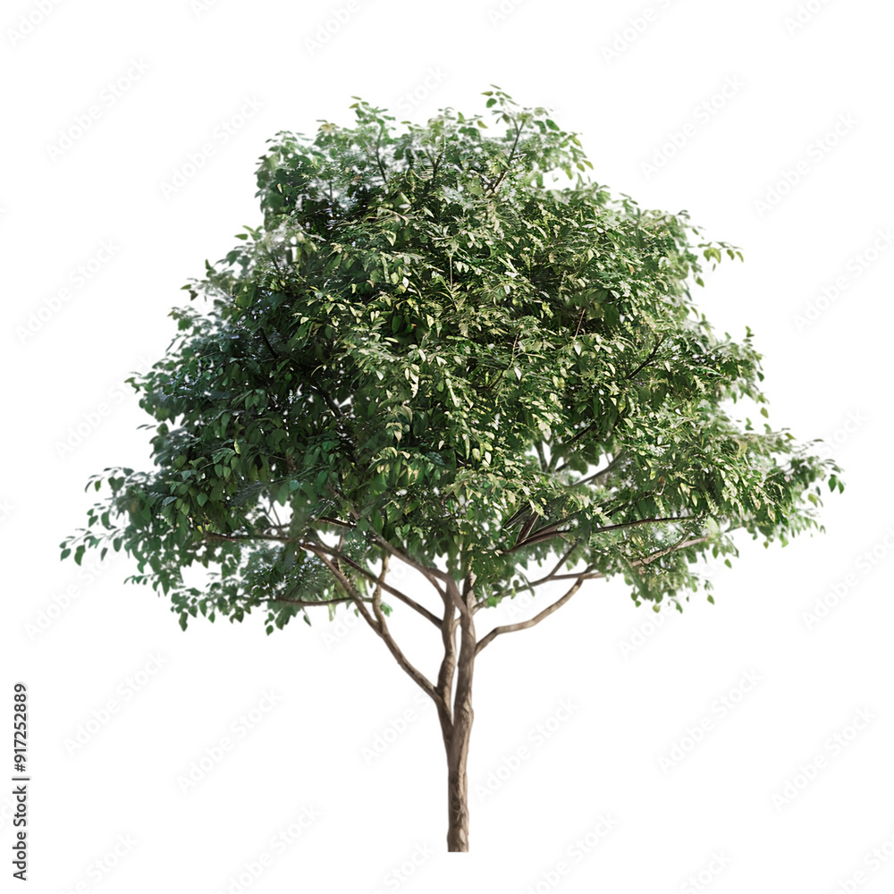 Obraz premium Detailed Tree Illustration on Transparent Background