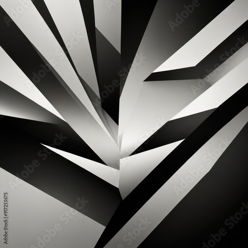 Wallpaper Mural An abstract background with clean lines and minimal elements in black and white. Torontodigital.ca