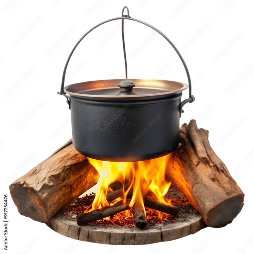Wooden campfire flame Wooden campfire flame
