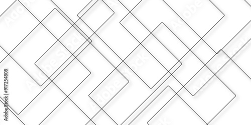 Abstract industrial Design random lines black on white background.Geometric seamless minimalist pattern with straight lines design.luxury black geometric random chaotic lines.squares and triangle line