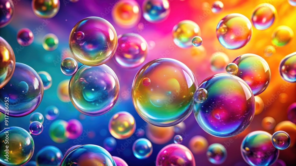 Colorful bubbles floating on a vibrant gradient background, bubbles, vibrant, colorful, gradient, background, abstract, bright Colorful bubbles floating on a vibrant gradient background, bubbles, vibrant, colorful, gradient, background, abstract, bright
