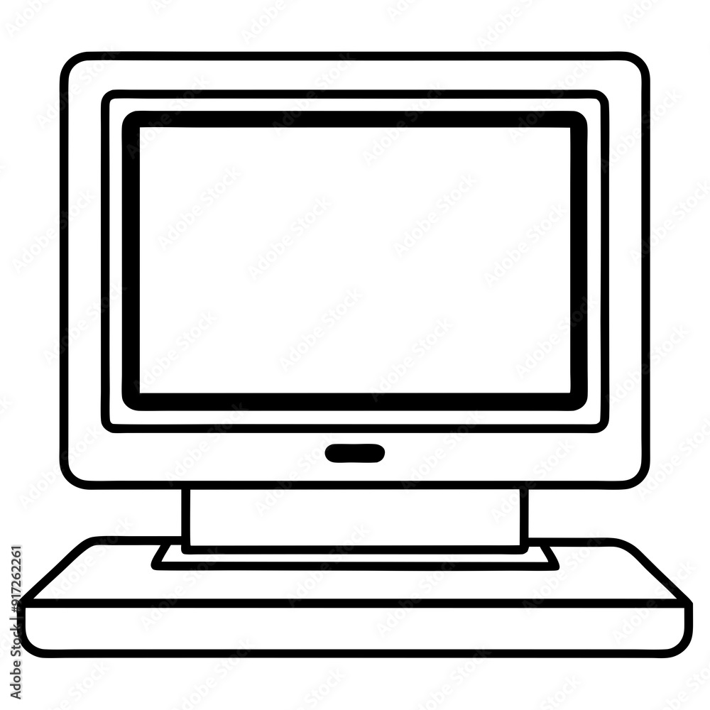 laptop line art Silhouette Vector illustration laptop line art Silhouette Vector illustration