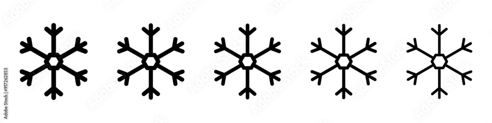 Snowflake line icon. snow icon isolated on white background. Symbol of winter, frozen icon. Snowflake line icon. snow icon isolated on white background. Symbol of winter, frozen icon.