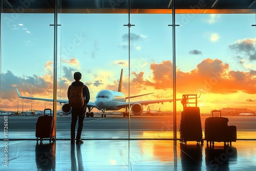 travelers waiting for their flight at the airport