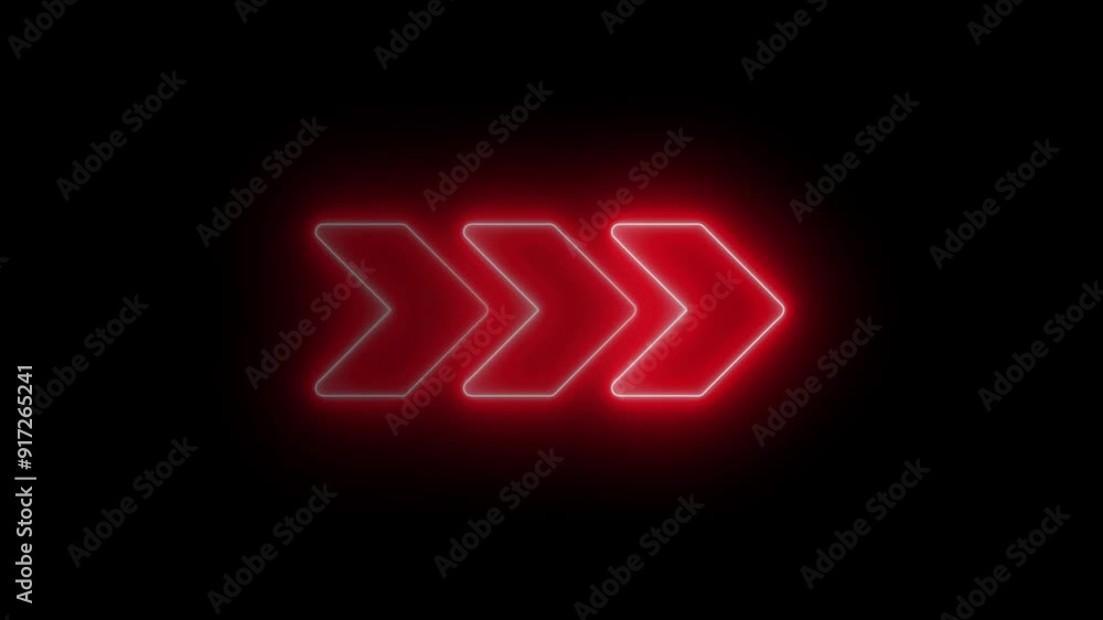 glowing neon arrow direction on black background, neon arrow sign animation. glowing neon arrow direction on black background, neon arrow sign animation.