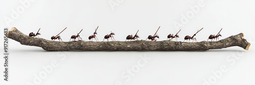 View of isolated fourmis on transparent background photo