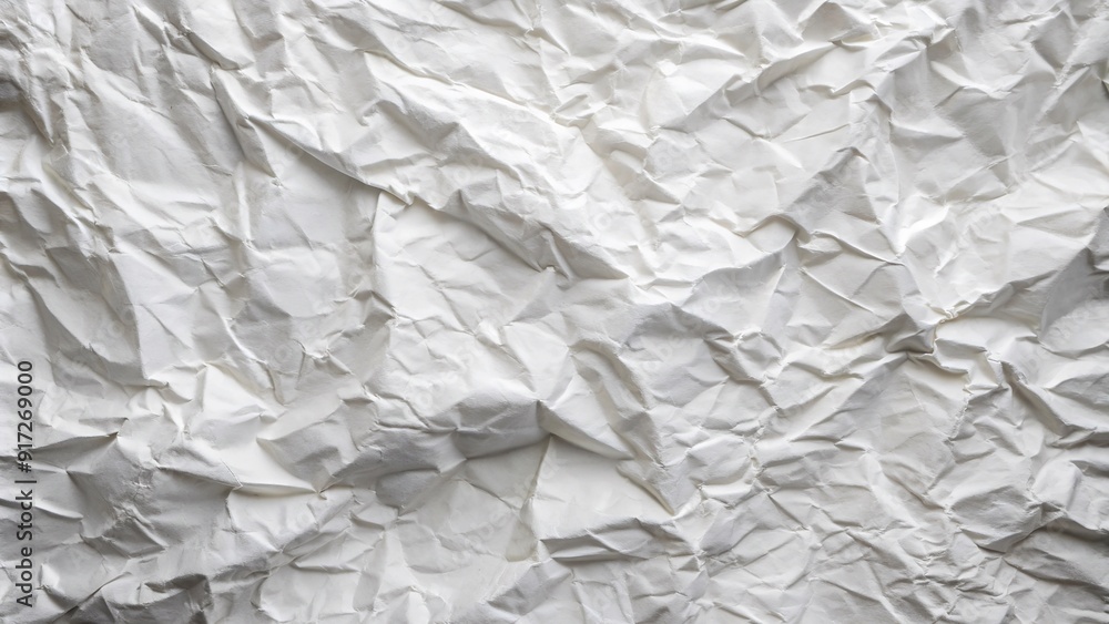 Obraz premium Crumpled White Paper Texture Background