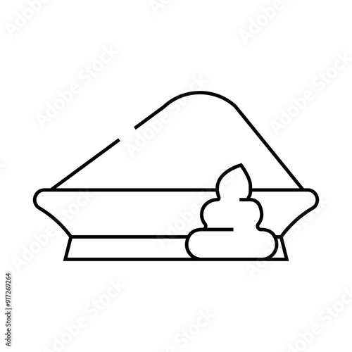 powder wasabi line icon vector. powder wasabi sign. isolated contour symbol black illustration