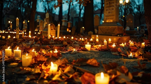 Candles in Cemetery