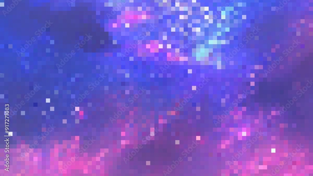 Sunset pixel art background with clouds in the sky Sunset pixel art background with clouds in the sky