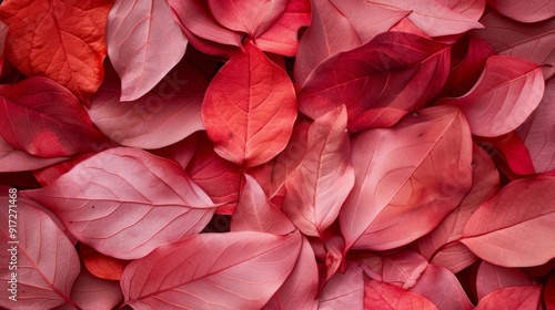 Wallpaper Mural A close up of red leaves with a lot of them overlapping Torontodigital.ca