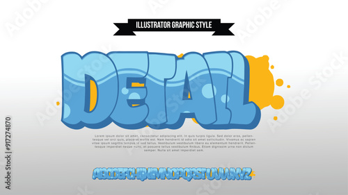 Graffiti Style Typography Artistic Font Design A, B, C, D, E, F, G, H, I, J, K, L, M, N, O, P, Q, R, S, T, U, V, W, X, Y, Z and Arab numerals 0, 1, 2, 3, 4, 5, 6, 7, 8, 9 Graffiti font.