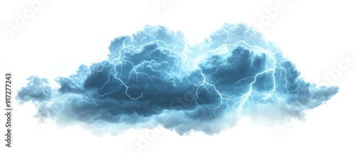 Storm Clouds with Lightning Bolts photo