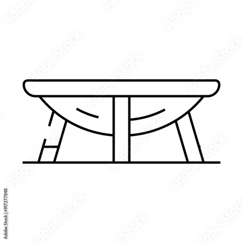 trampoline for jumping and exercising line icon vector. trampoline for jumping and exercising sign. isolated contour symbol black illustration