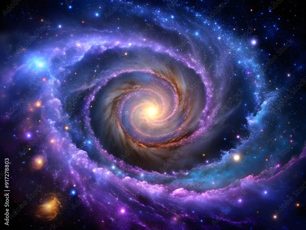 Galactic Vortex: Vibrant Stars, Cosmic Dust, and Nebulas in Deep Space Background Galactic Vortex: Vibrant Stars, Cosmic Dust, and Nebulas in Deep Space Background