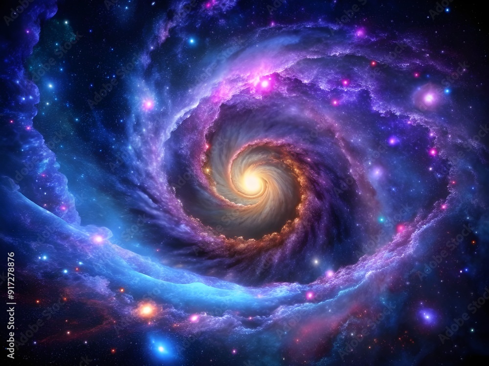Galactic Vortex: Vibrant Stars, Cosmic Dust, and Nebulas in Deep Space Background Galactic Vortex: Vibrant Stars, Cosmic Dust, and Nebulas in Deep Space Background