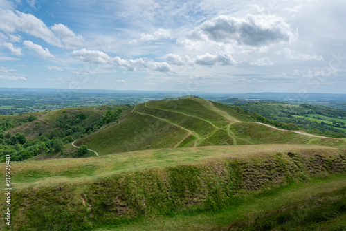 Fotografie British Camp, iron age hill fort, Malvern Hills