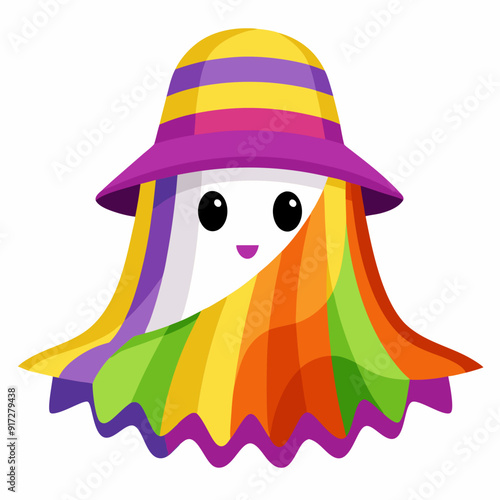 ghost or-cloth ghost dress up for Hal vector