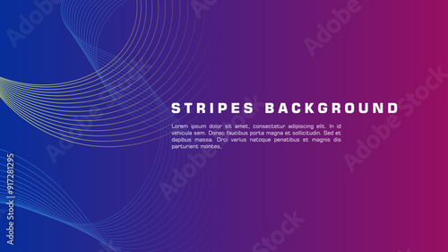 Modern abstract background with lines and stripes element. Blue and pink gradient background. . Creative wavy background. Wavy lines and stripes. Wave background design. Curve design
