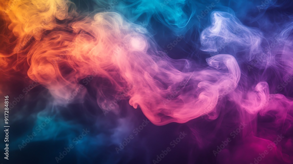 Fototapeta premium Abstract Swirling Smoke in Vibrant Colors
