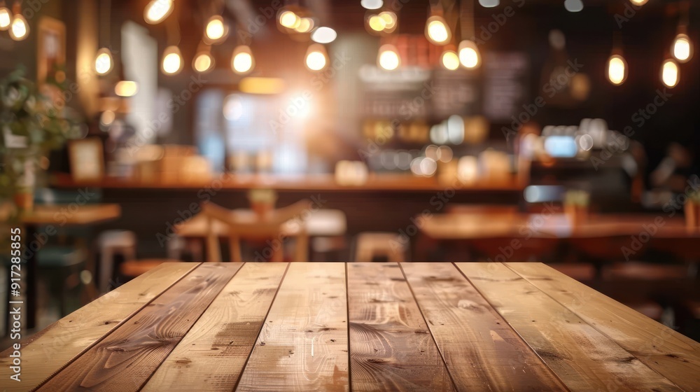 Wooden Tabletop In A Cafe Wooden Tabletop In A Cafe