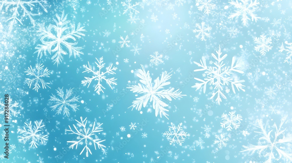 Snowflakes on a blue background Snowflakes on a blue background