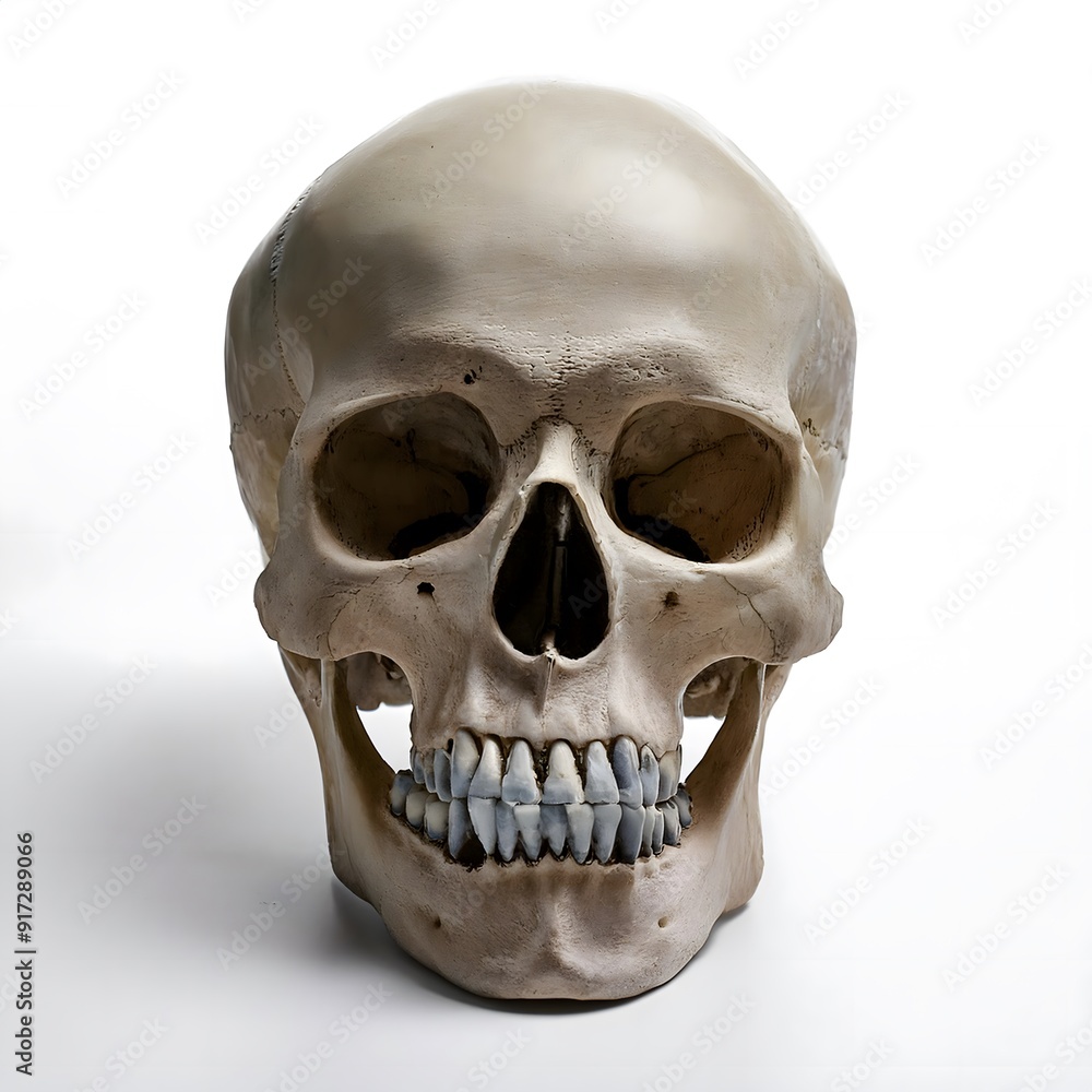 Obraz premium skull white background