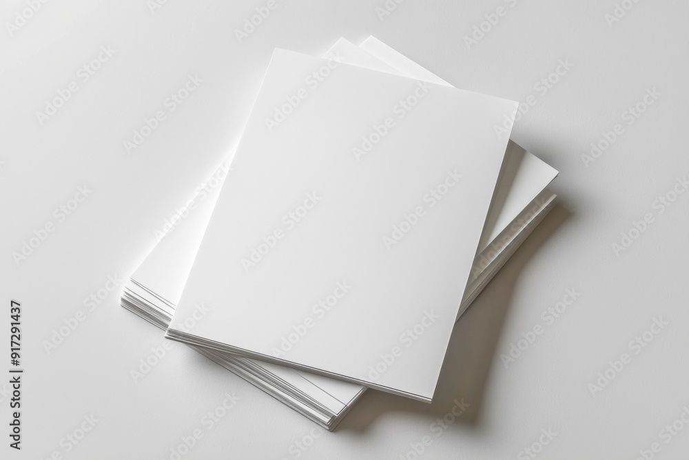 Blank paper mockup on isolated background created with generative ai Blank paper mockup on isolated background created with generative ai