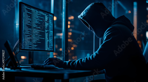 Professional photo of dark cyber crime