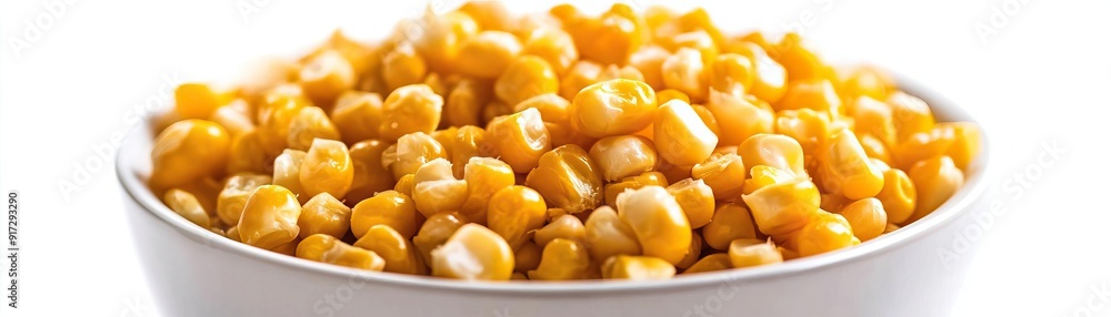 A vibrant bowl of yellow corn kernels, perfect for healthy meals, snacks, and cooking inspiration. A vibrant bowl of yellow corn kernels, perfect for healthy meals, snacks, and cooking inspiration.