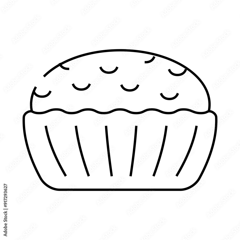 muffin desert line icon vector. muffin desert sign. isolated contour symbol black illustration muffin desert line icon vector. muffin desert sign. isolated contour symbol black illustration