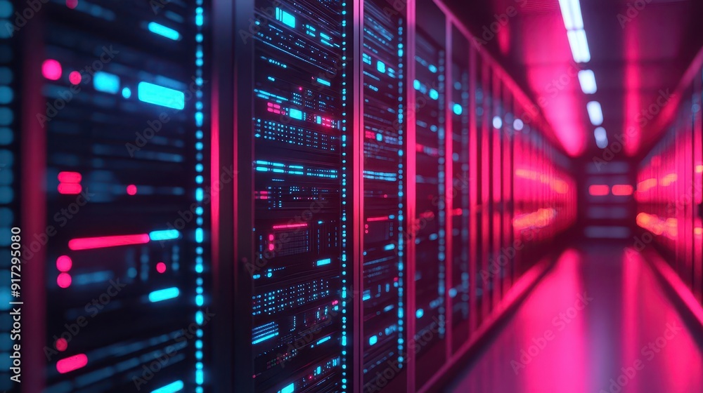 Fast data network, neon-lit circuits, advanced technology, sleek modern design Fast data network, neon-lit circuits, advanced technology, sleek modern design
