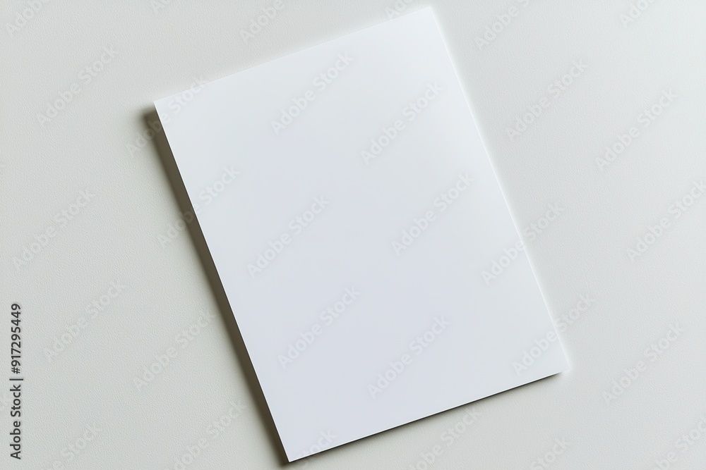 Blank paper mockup on isolated background created with generative ai Blank paper mockup on isolated background created with generative ai