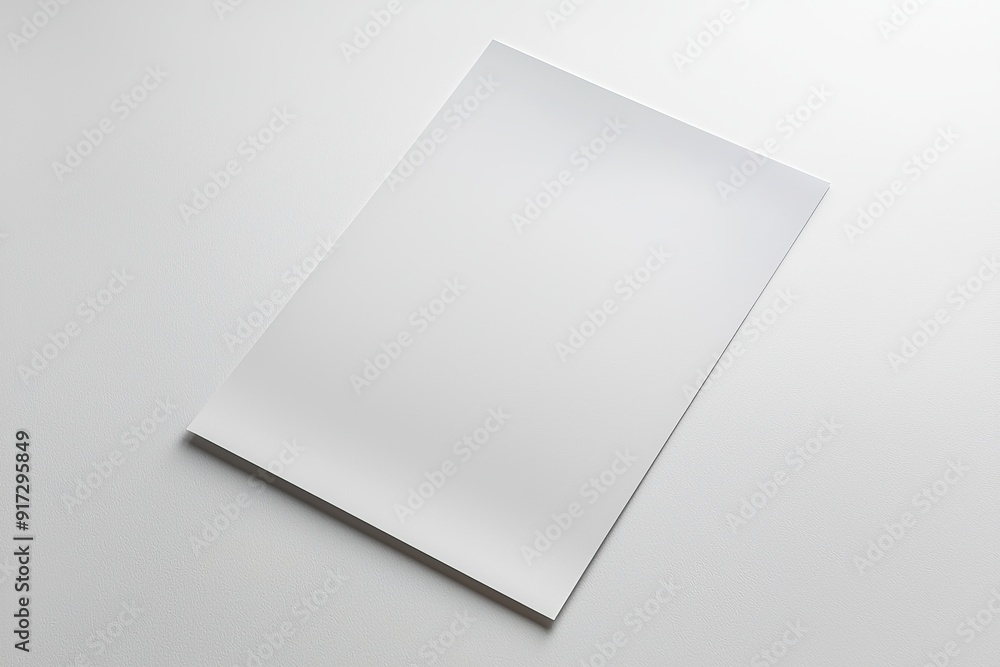 Blank paper mockup on isolated background created with generative ai Blank paper mockup on isolated background created with generative ai
