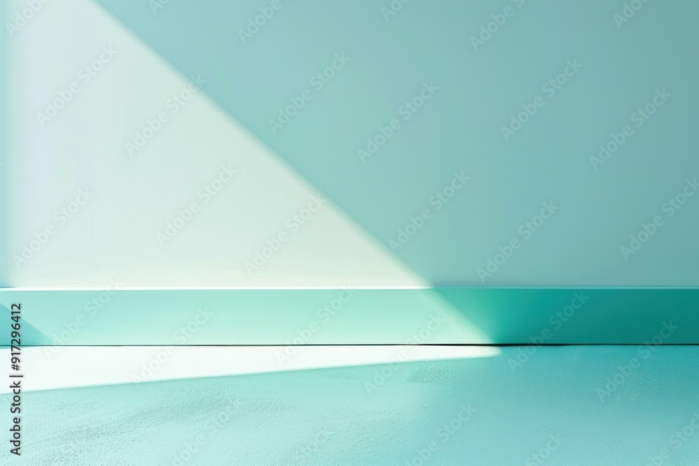 Light Casting a Shadow on a Teal Wall and Floor Light Casting a Shadow on a Teal Wall and Floor