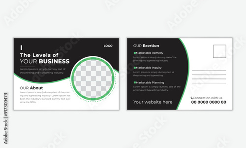 modern and stylish corporate postcard design bundle. Corporate postcard design template. amazing and modern postcard design.