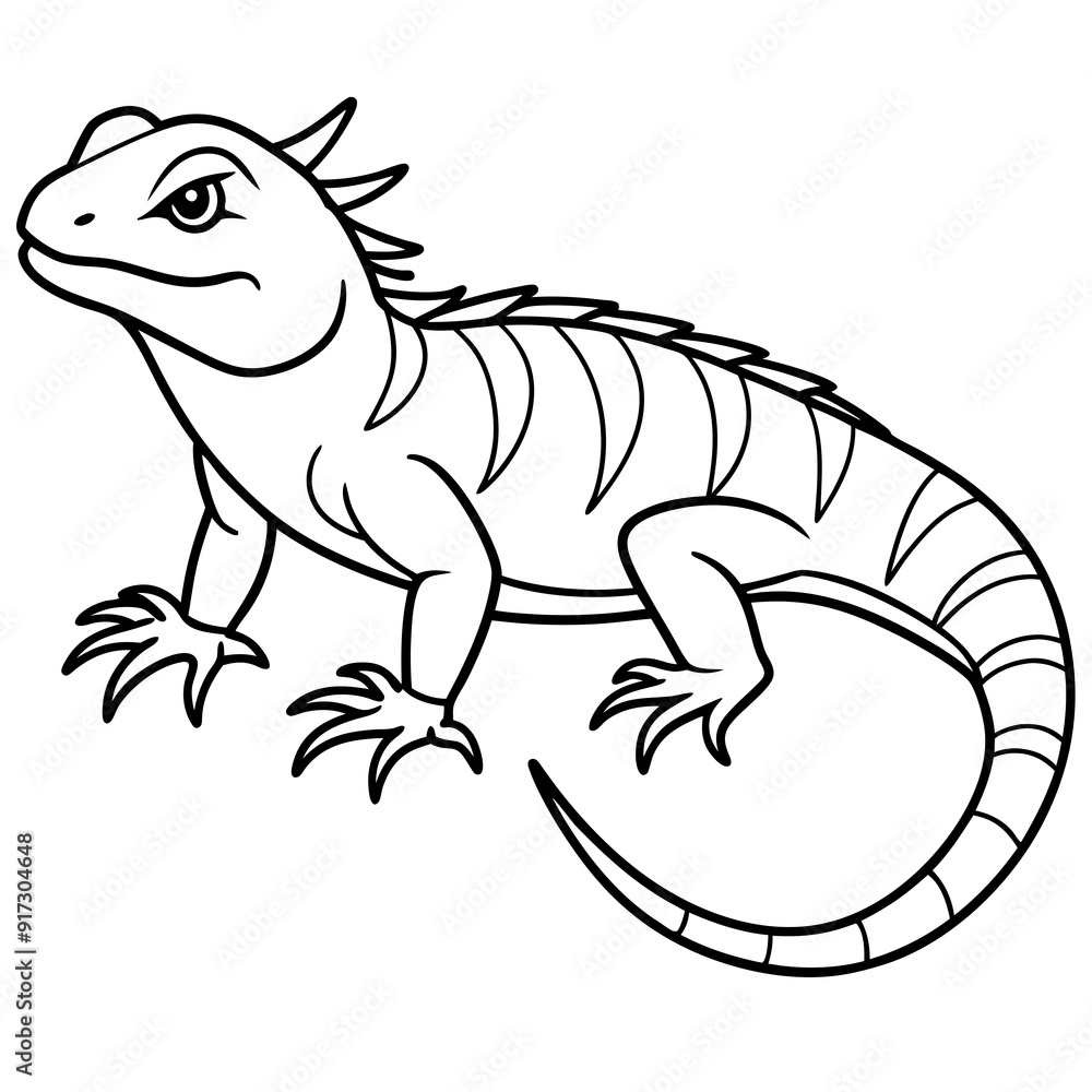 Detailed Line Art of a Lizard Illustration Detailed Line Art of a Lizard Illustration