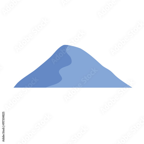 Cartoon mountains for nature landscape. Canyons and rock peaks, abstract vector elements